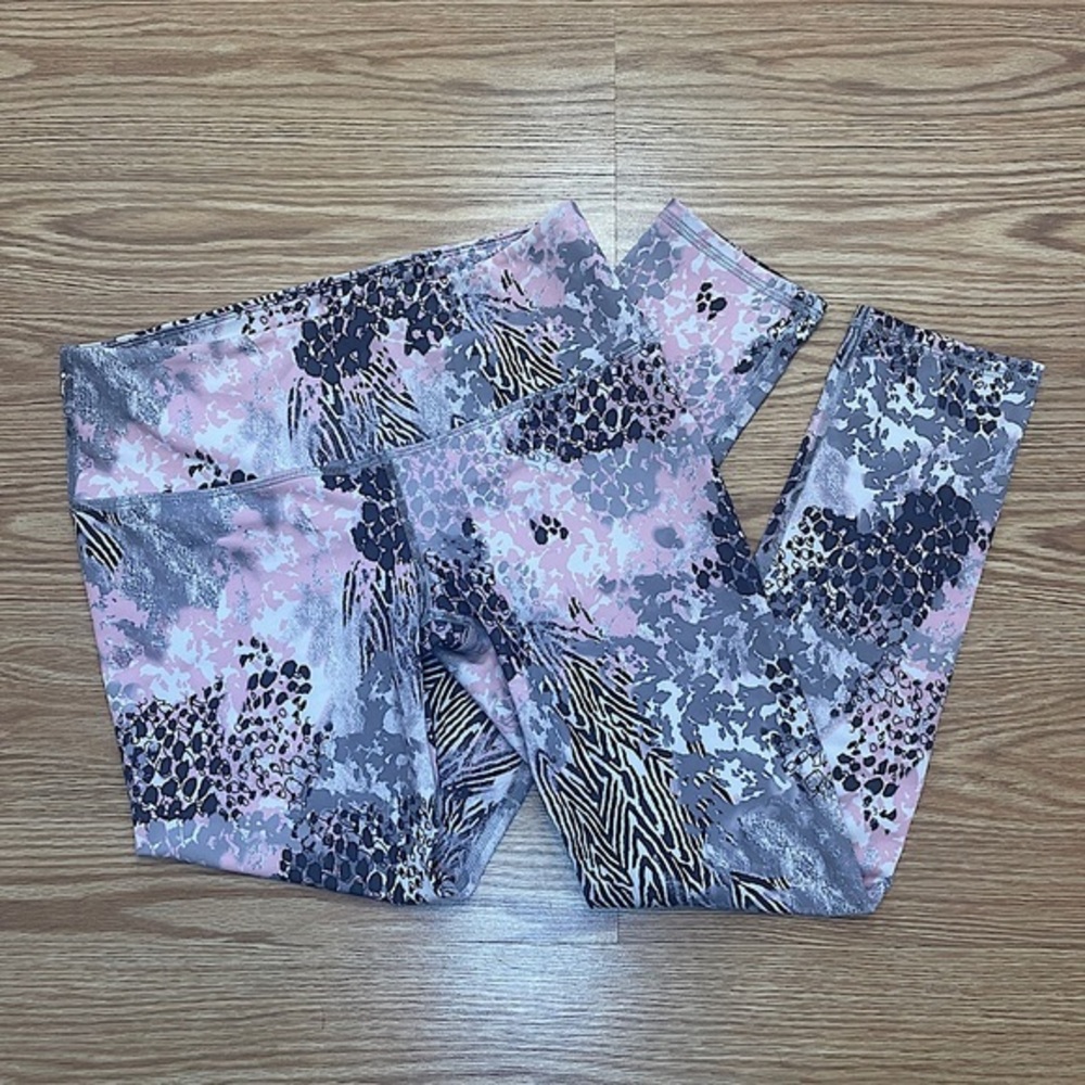 Noli Active Pink Leopard Cheetah Yoga Leggings - So CUTE! Size L